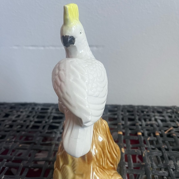 Vintage Cockatoo Bird Ceramic White Made in Brazil approx 8” high - Picture 2 of 5